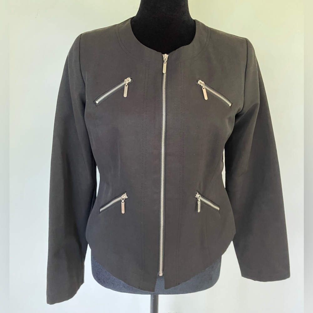 Marc Bouwer Square Neck Black Blazer Extra Small